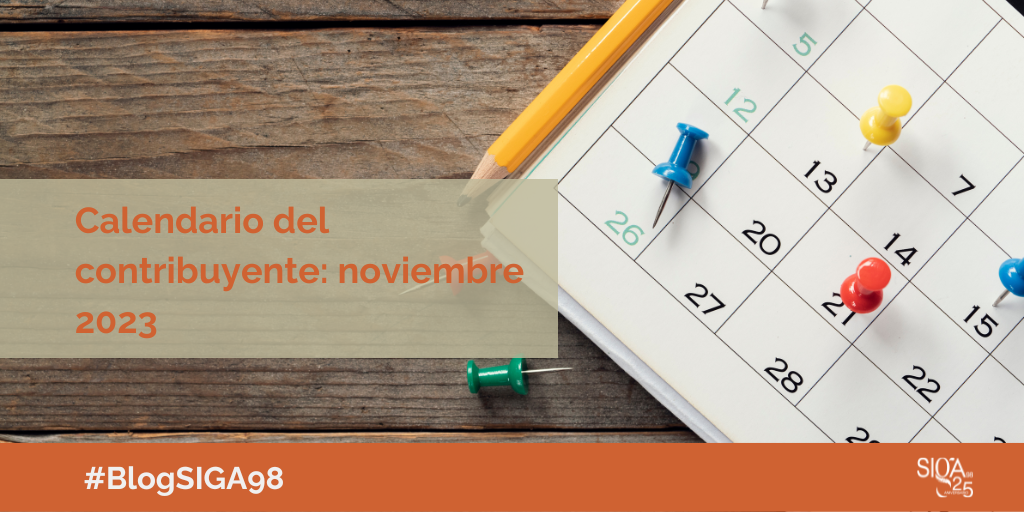 Calendario del contribuyente de noviembre 2023